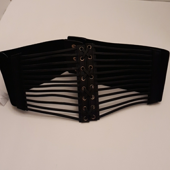 (NWT) FAUX LEATHER CORSET BELT - Picture 5 of 6